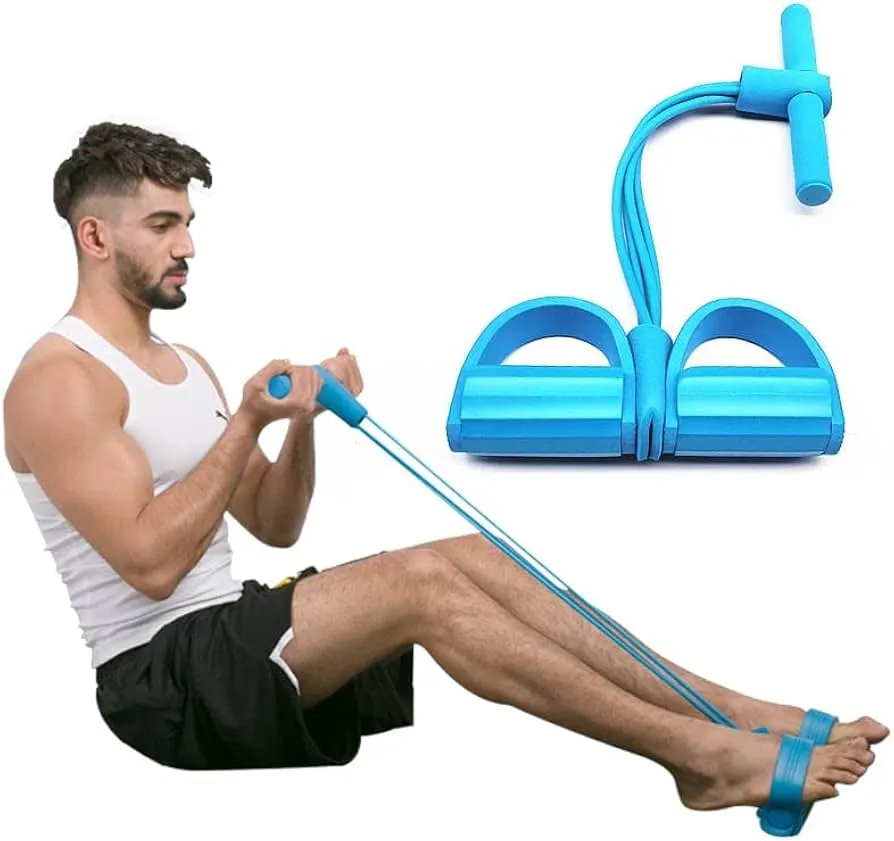 ( বুলু কালার ) High Quality Multifunctional Foot Paddle Pull Rope Blue