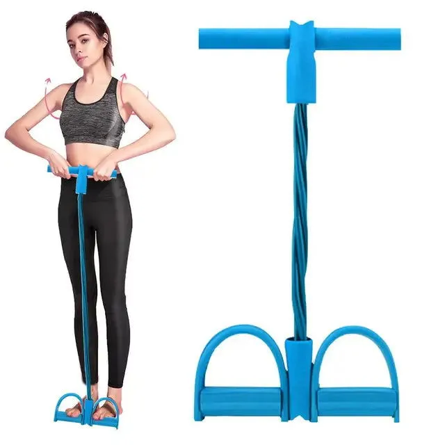 ( বুলু কালার ) High Quality Multifunctional Foot Paddle Pull Rope Blue