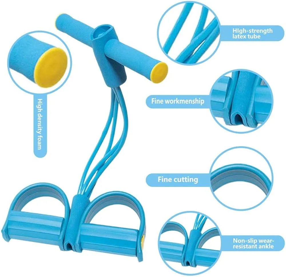 ( বুলু কালার ) High Quality Multifunctional Foot Paddle Pull Rope Blue