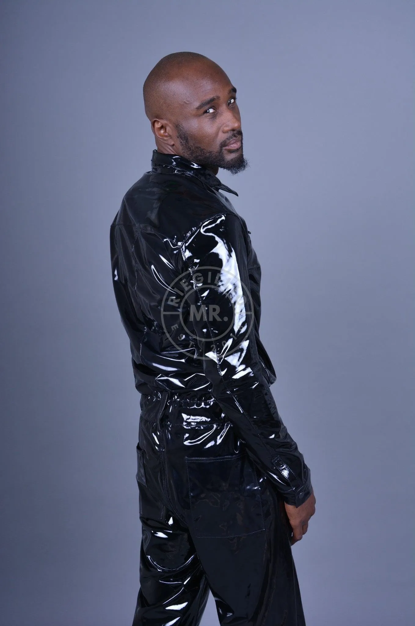 Black PVC Overall