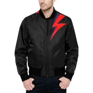 Bowie Thunderbolt Quilted Bomber Jacket