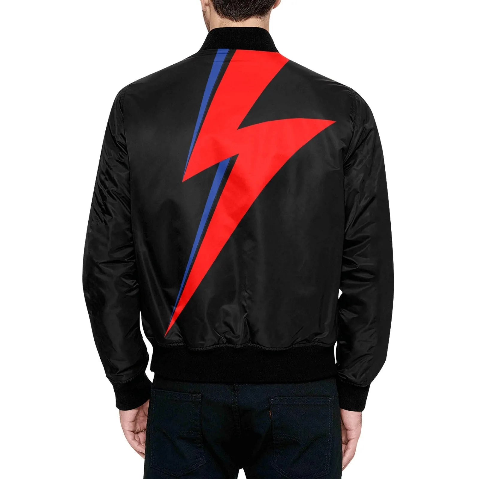 Bowie Thunderbolt Quilted Bomber Jacket