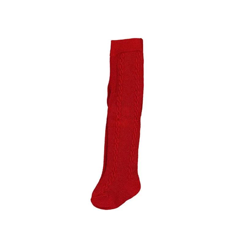 Cherry Cable Tights