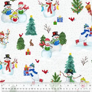 Chilly Friends Diane Labombarbe 53527-2 Snow Cotton