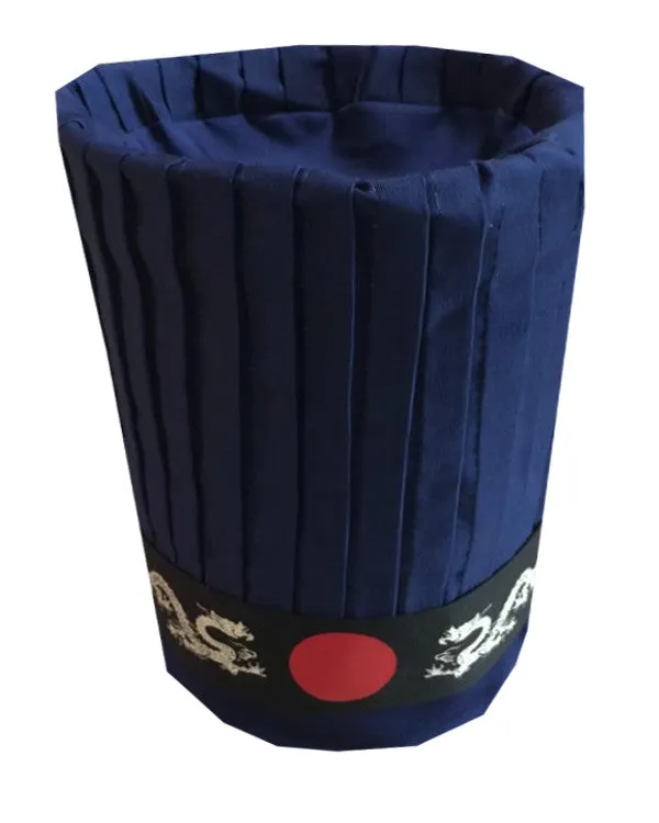 Dark Blue High-Quality Hibachi Chef Hat sets