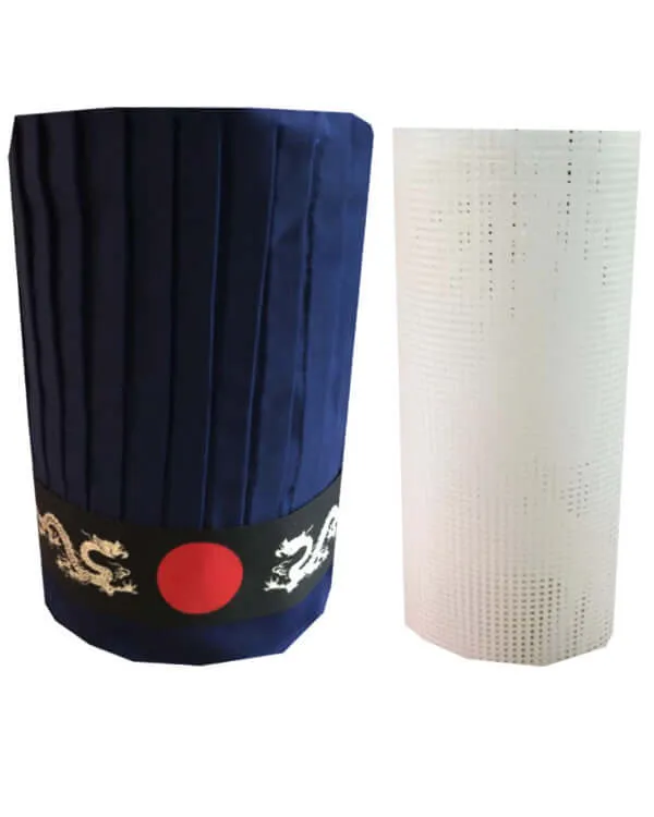 Dark Blue High-Quality Hibachi Chef Hat sets
