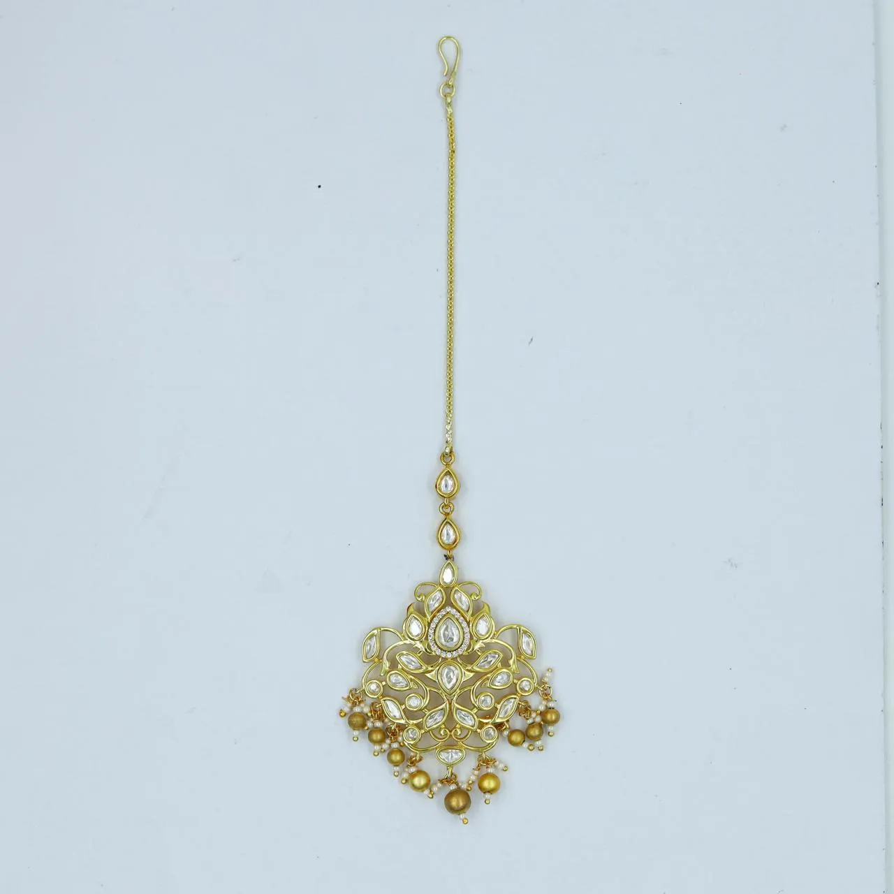 Designer High Quality White Kundan Maang Tikka 10121-5577