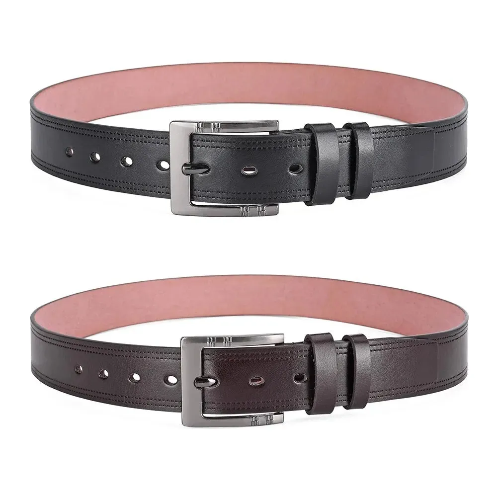 Genuine Leather Men's High Quality Belt with Buckle