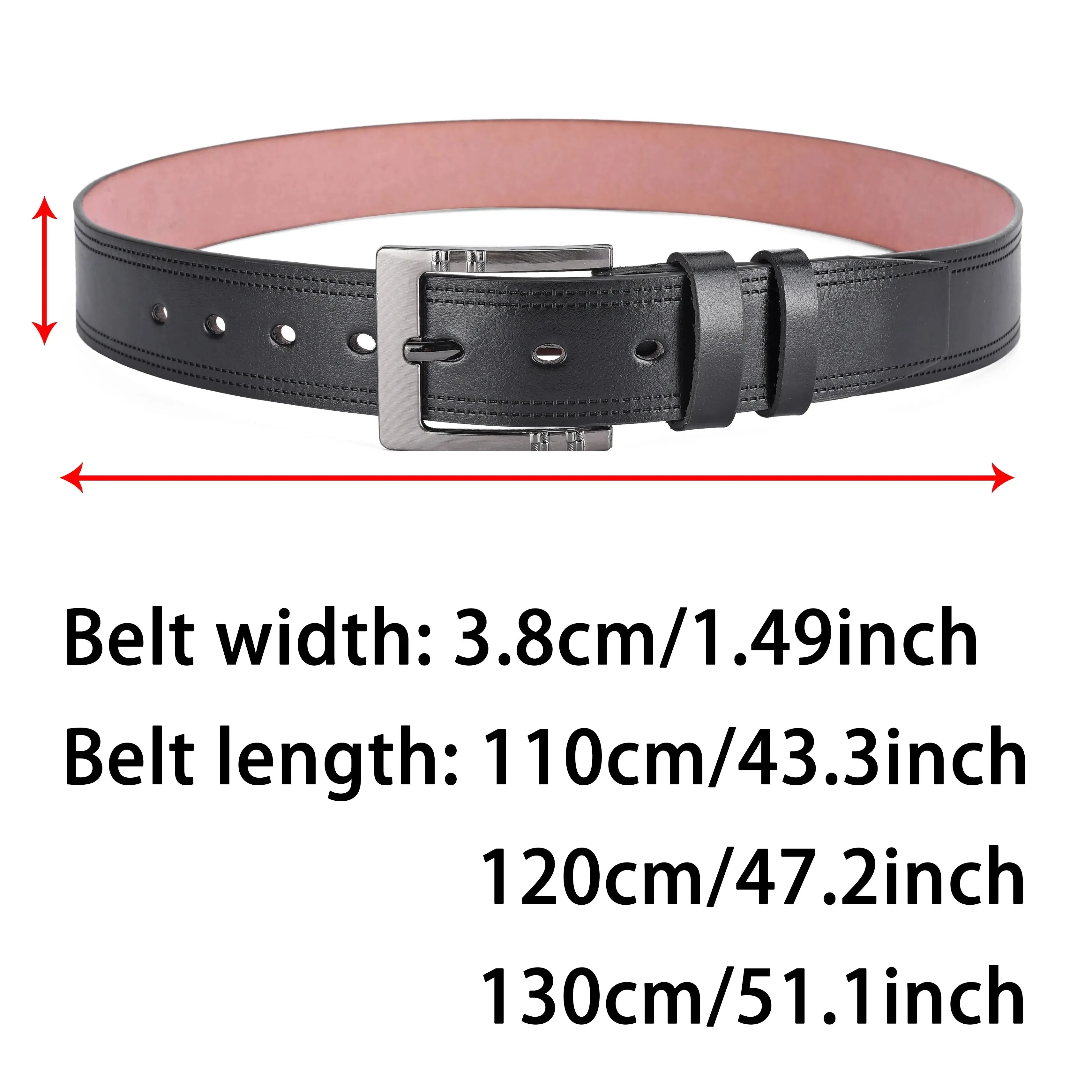 Genuine Leather Men's High Quality Belt with Buckle