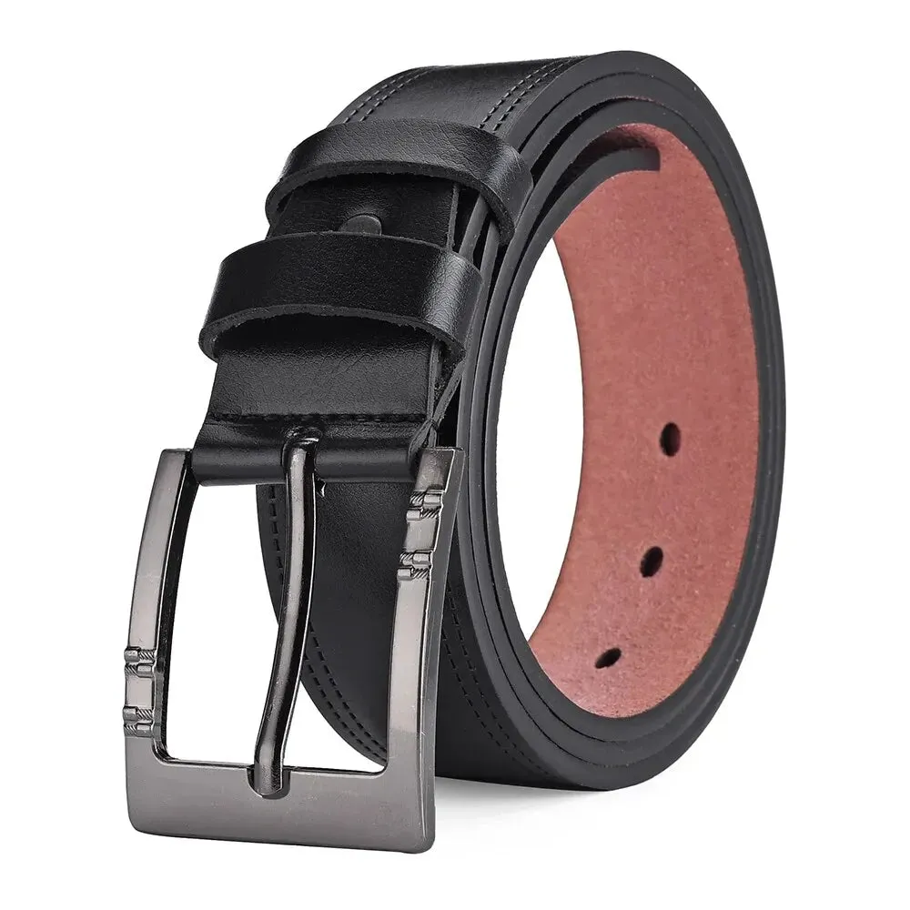 Genuine Leather Men's High Quality Belt with Buckle