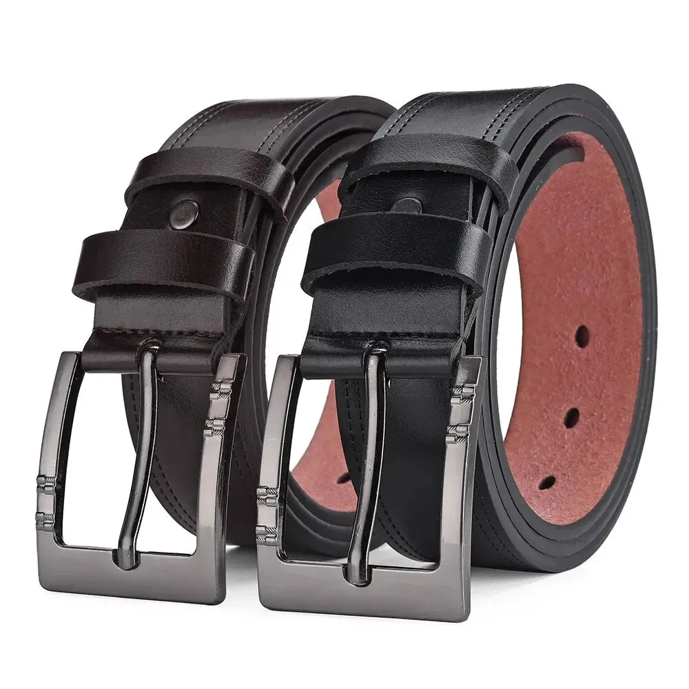 Genuine Leather Men's High Quality Belt with Buckle