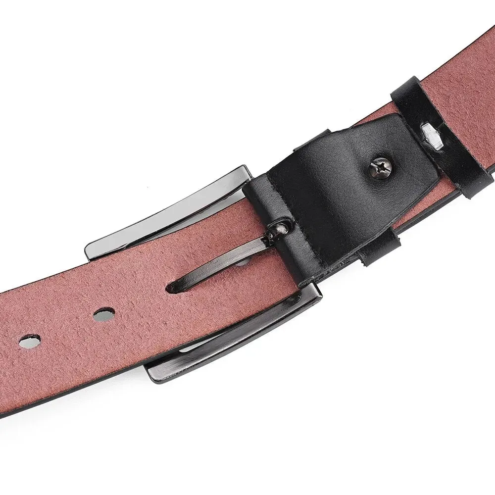 Genuine Leather Men's High Quality Belt with Buckle