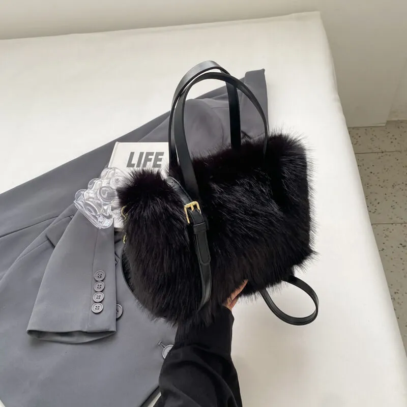 High Quality Faux Fur Shoulder Crossbody Bags-Showtown