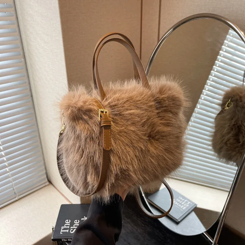 High Quality Faux Fur Shoulder Crossbody Bags-Showtown