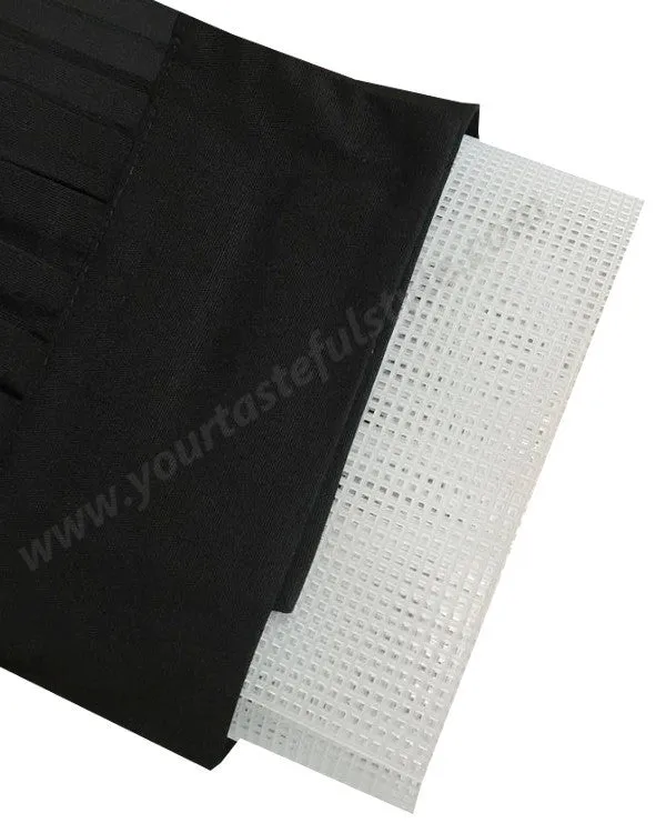 High Quality Japanese Hibachi Black Chef Hat Set Black Color