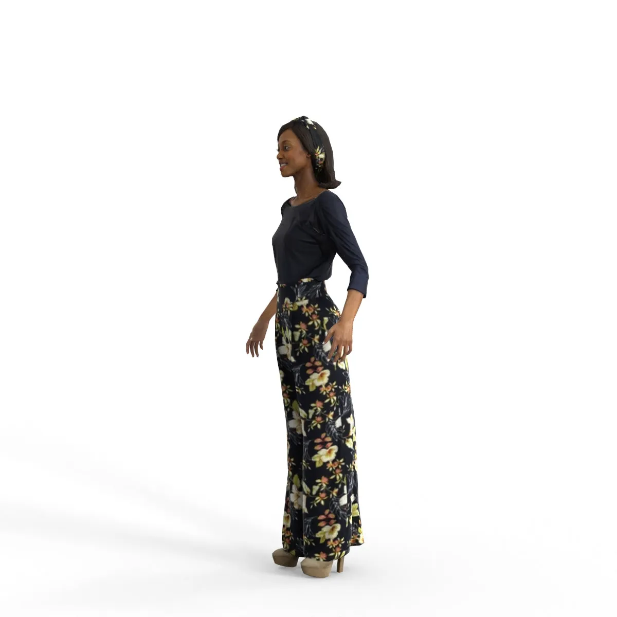 High Quality Rigged 3D Casual Woman | cwom0344m4 | 3DS MAX Human