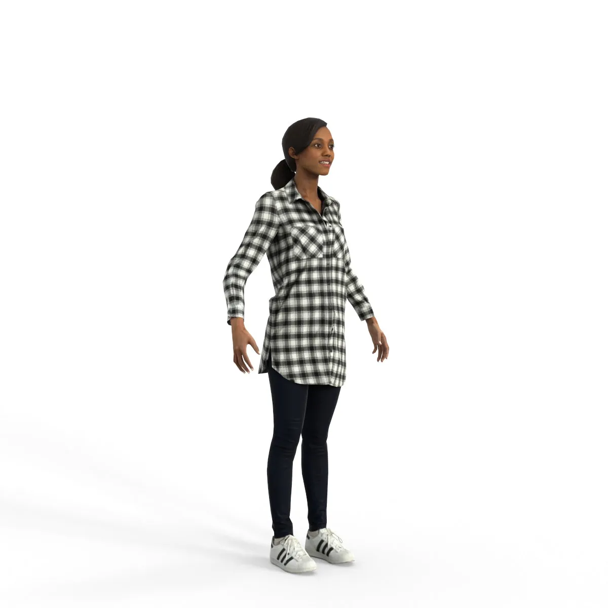 High Quality Rigged 3D Casual Woman | cwom0345m4 | 3DS MAX Human