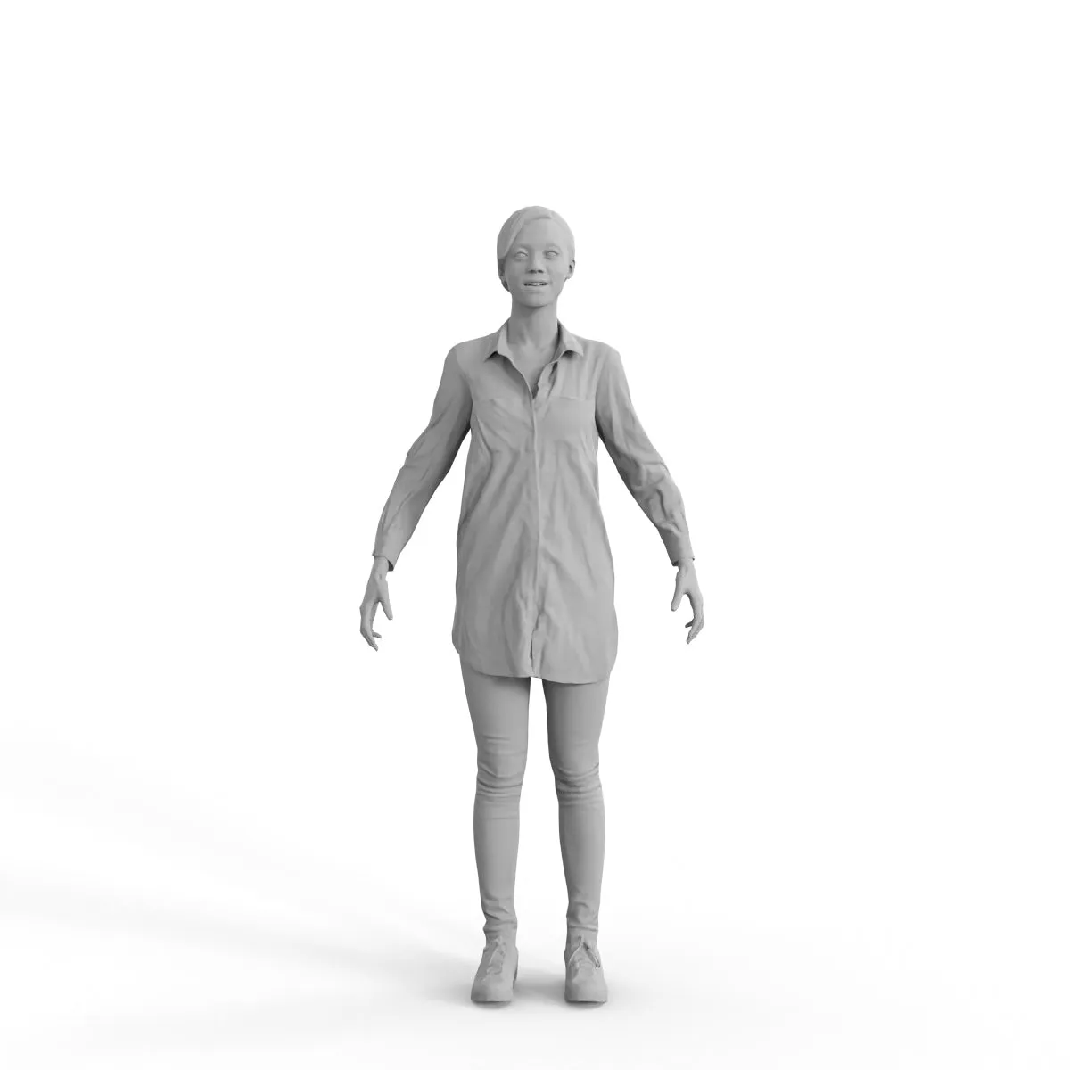 High Quality Rigged 3D Casual Woman | cwom0345m4 | 3DS MAX Human