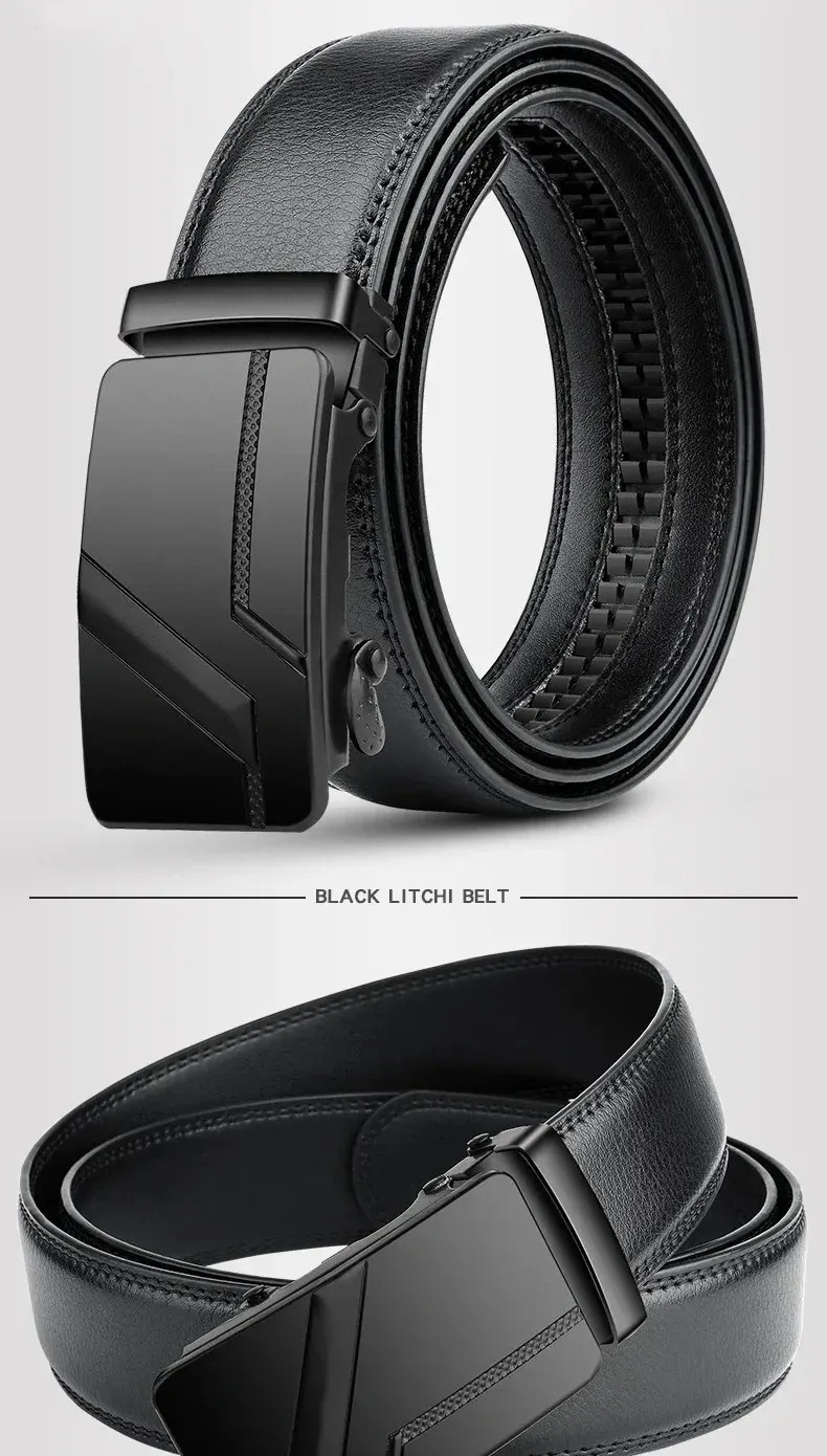 Men's High-Quality Luxury Belt with Automatic Solid Buckle