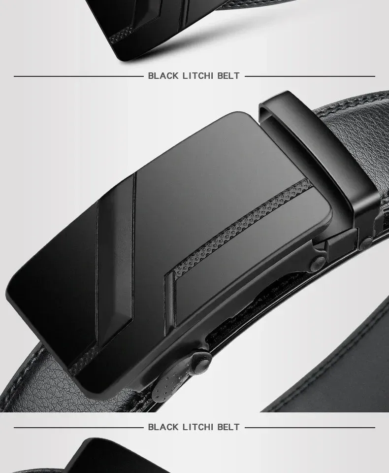 Men's High-Quality Luxury Belt with Automatic Solid Buckle