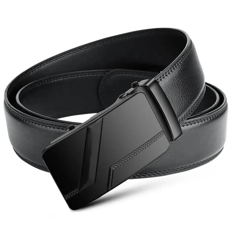 Men's High-Quality Luxury Belt with Automatic Solid Buckle