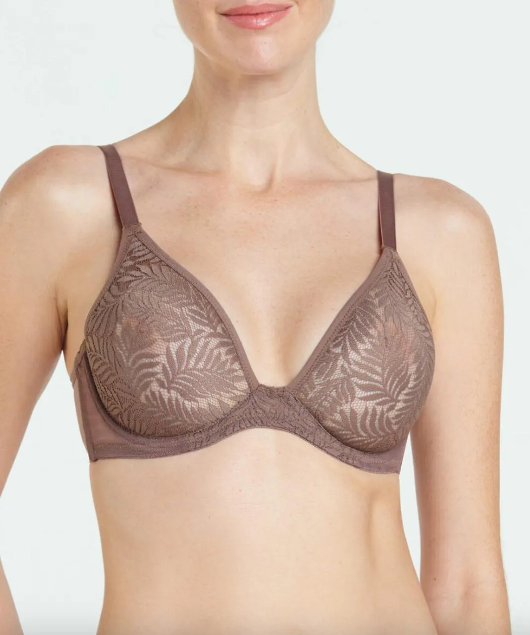 Va Bien Palmier Plunge Bra 770 in Cocoa