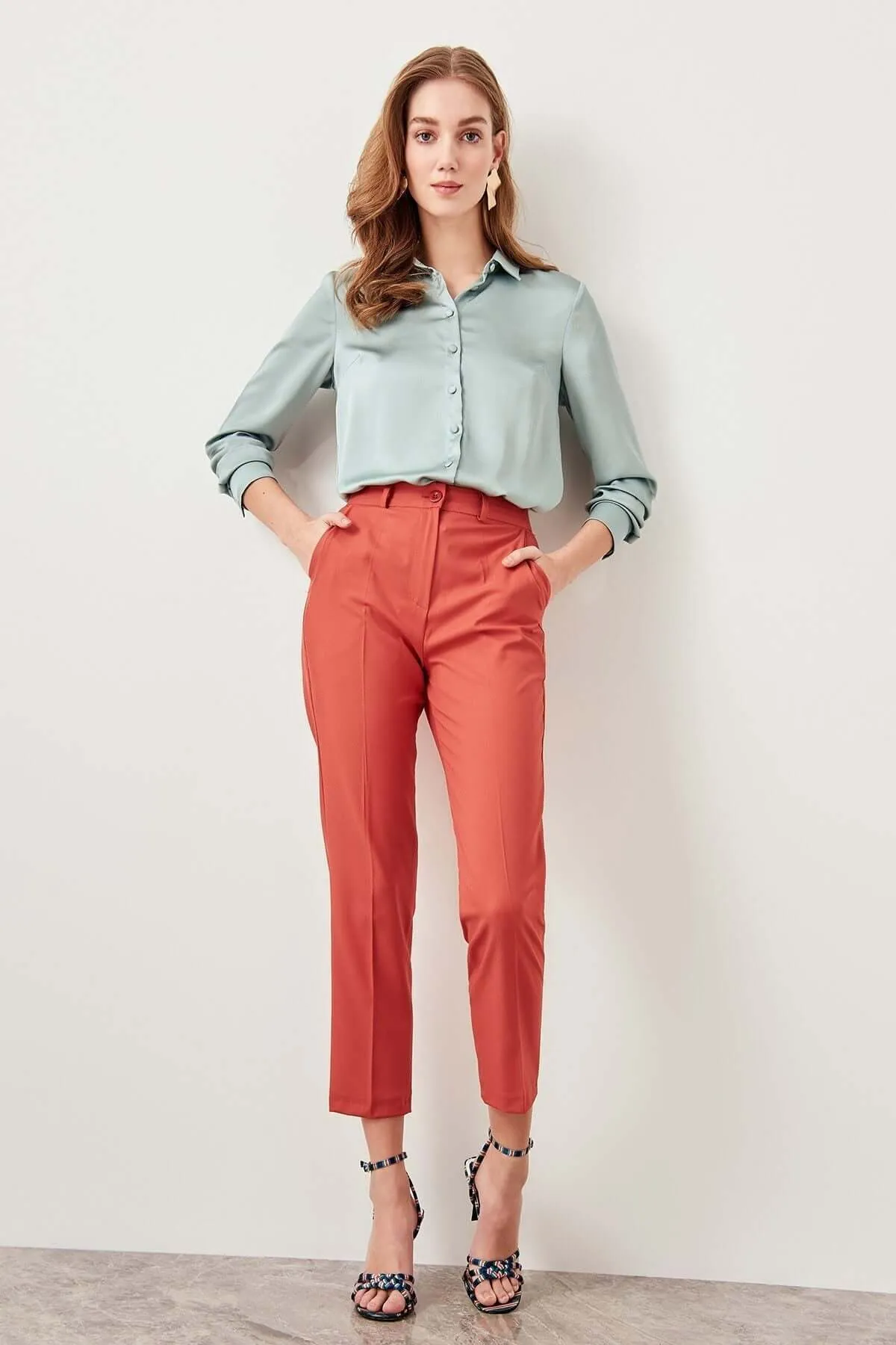Women's High Waist Relaxed Fit Pants
