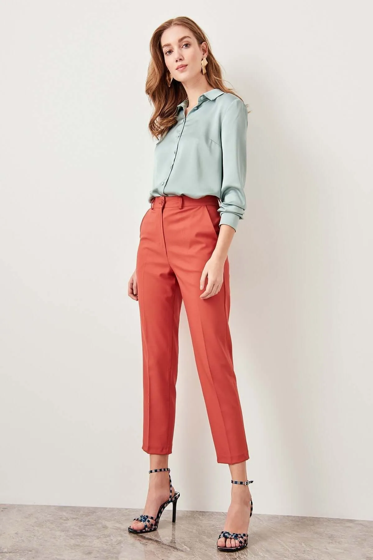 Women's High Waist Relaxed Fit Pants