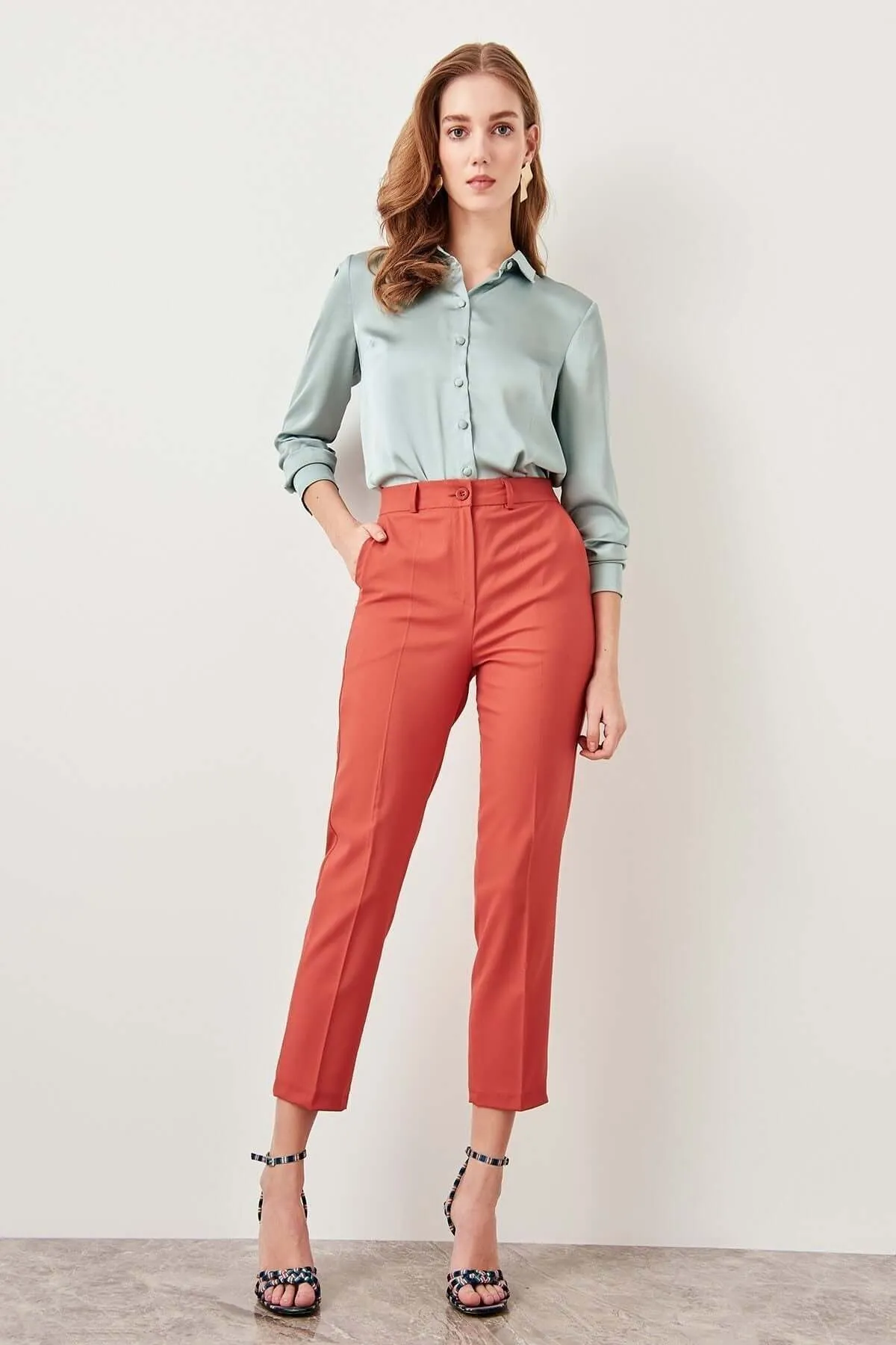 Women's High Waist Relaxed Fit Pants